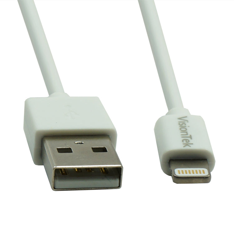 VisionTek Lightning to USB 2 Meter MFi Cable - White (900863)